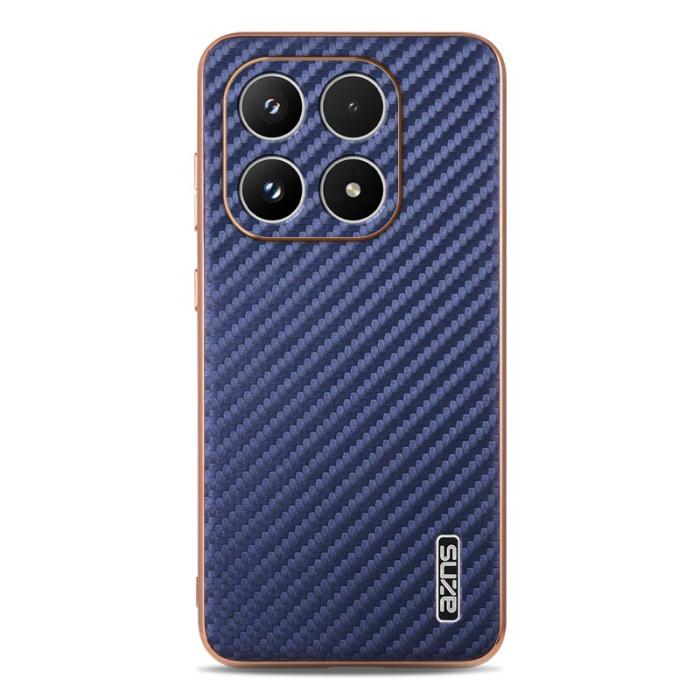 AZNS - AZNS Xiaomi 17 Fodral - Elektropläterad Kolfiber PU + TPU - Blå