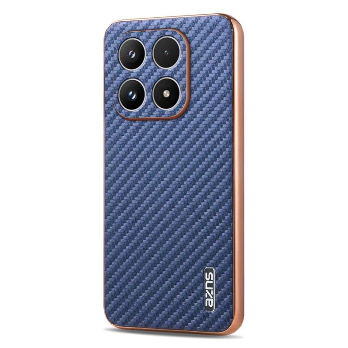 AZNS - AZNS Xiaomi 17 Fodral - Elektropläterad Kolfiber PU + TPU - Blå