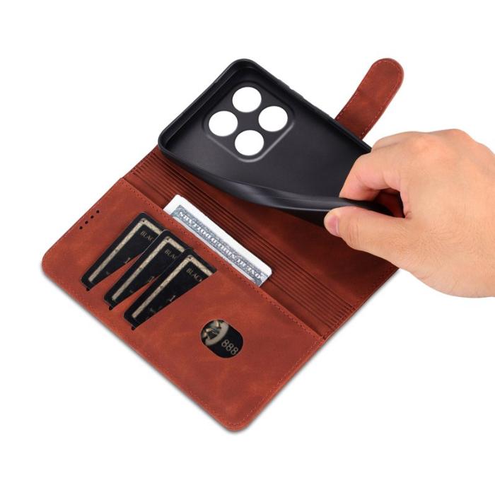 AZNS - AZNS Xiaomi 17 Fodral PU Läder Plånboksfodral - Brun