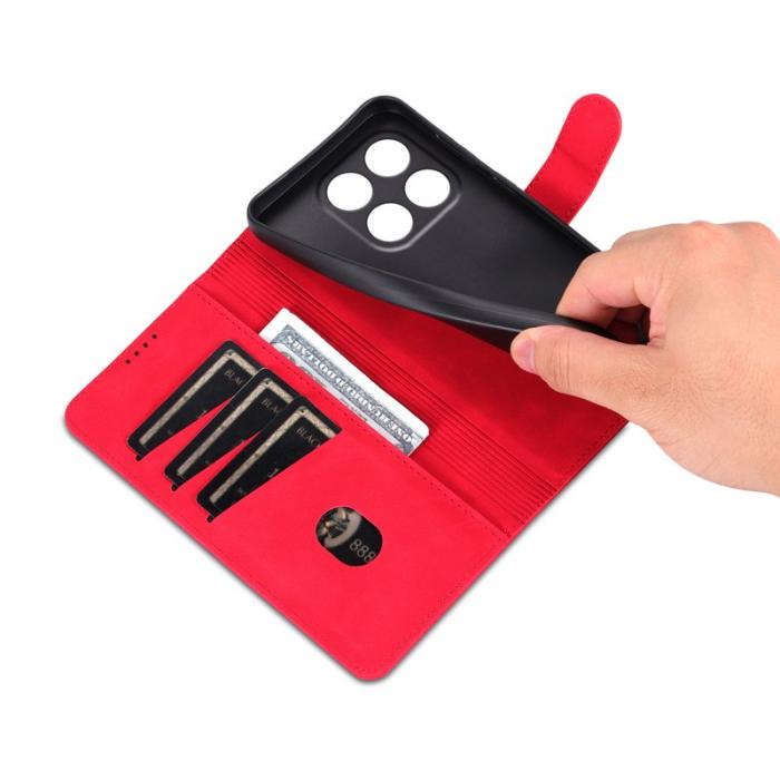 AZNS - AZNS Xiaomi 17 Fodral PU Läder Plånboksfodral - Röd