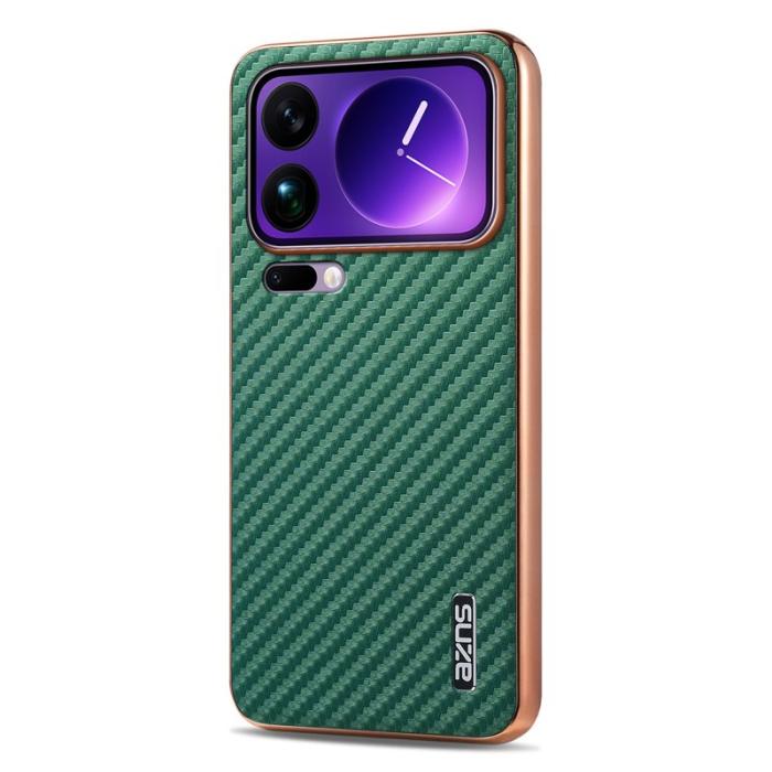 AZNS - AZNS Xiaomi 17 Pro Max Fodral - Elektropläterad Kolfiber PU + TPU - Grön