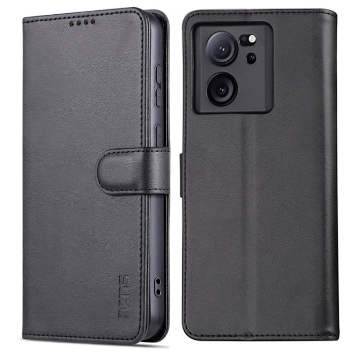 AZNS - AZNS Xiaomi Redmi K60 Ultra / 13T / 13T Pro Fodral - PU Läder - Svart