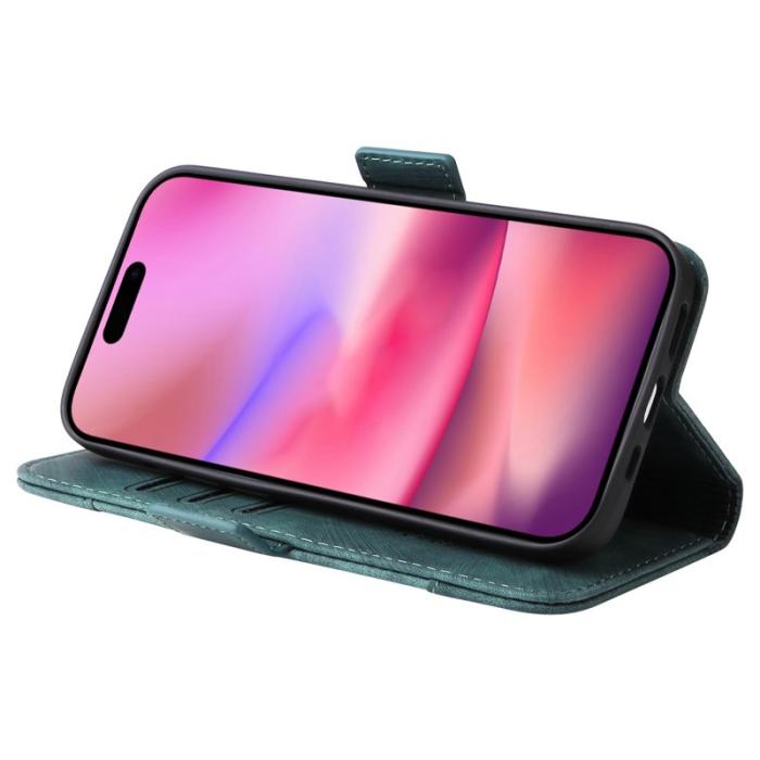 BETOPNICE - BETOPNICE 001 för iPhone 16 Fodral Äkta läder - Grön