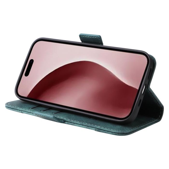 BETOPNICE - BETOPNICE 001 för iPhone 16 Pro Fodral Äkta läder - Grön