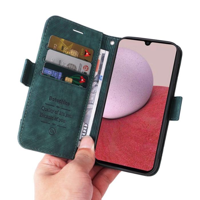 BETOPNICE - BETOPNICE 001 för Samsung Galaxy A14 5G Fodral PU Läder - Grön
