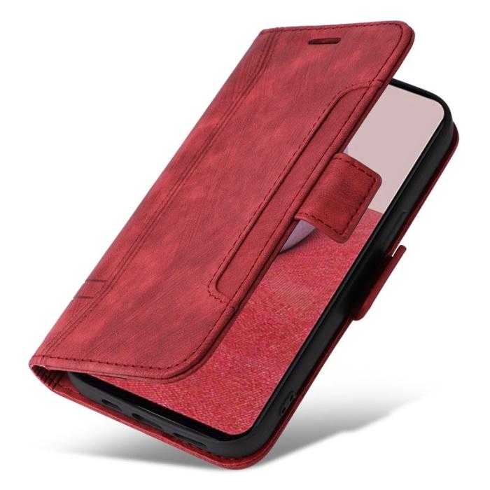 BETOPNICE - BETOPNICE 001 för Samsung Galaxy A14 5G Fodral PU Läder - Röd