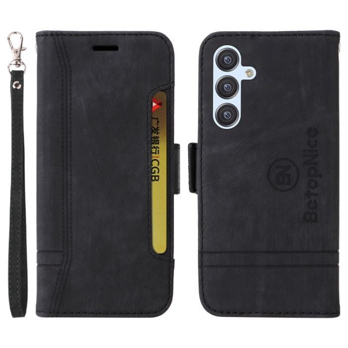 BETOPNICE - BETOPNICE 001 för Samsung Galaxy A34 5G Fodral PU Läder - Svart