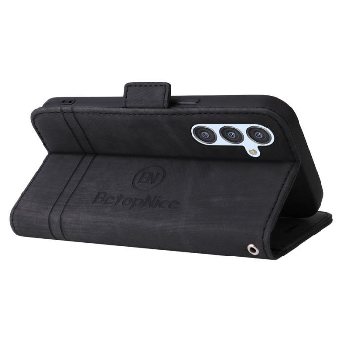 BETOPNICE - BETOPNICE 001 för Samsung Galaxy A34 5G Fodral PU Läder - Svart