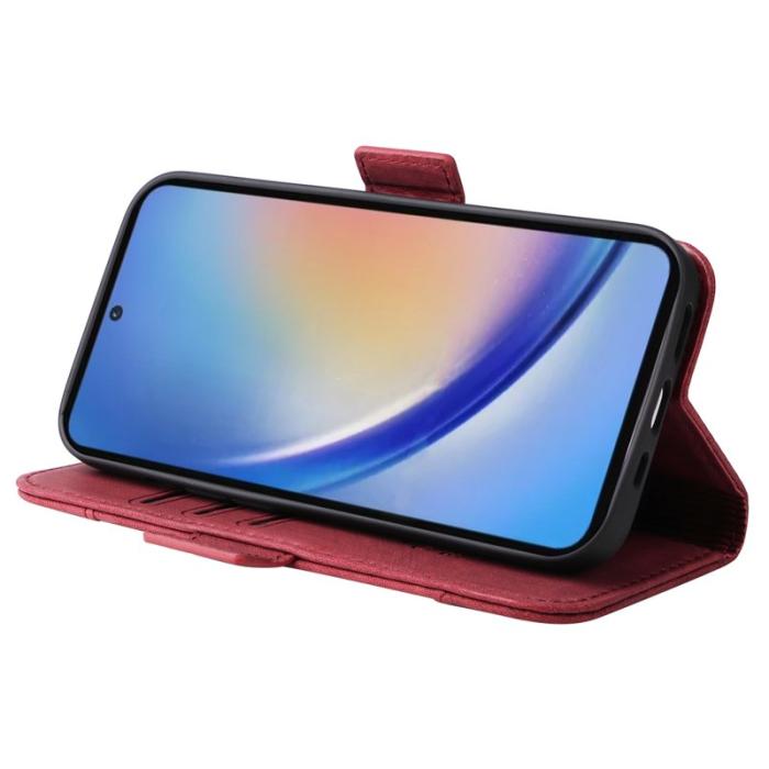 BETOPNICE - BETOPNICE 001 för Samsung Galaxy A35 5G Fodral Äkta läder - Röd