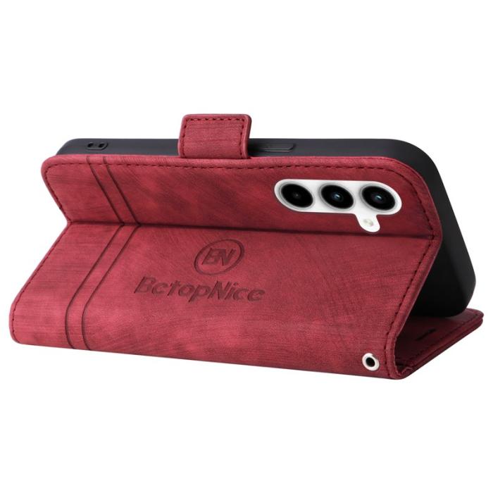 BETOPNICE - BETOPNICE 001 för Samsung Galaxy A35 5G Fodral Äkta läder - Röd