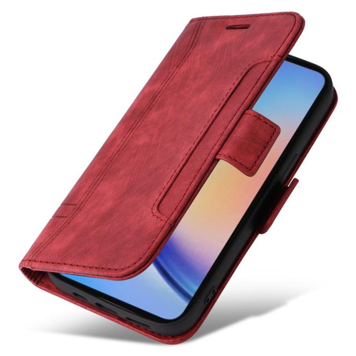 BETOPNICE - BETOPNICE 001 för Samsung Galaxy A35 5G Fodral Äkta läder - Röd