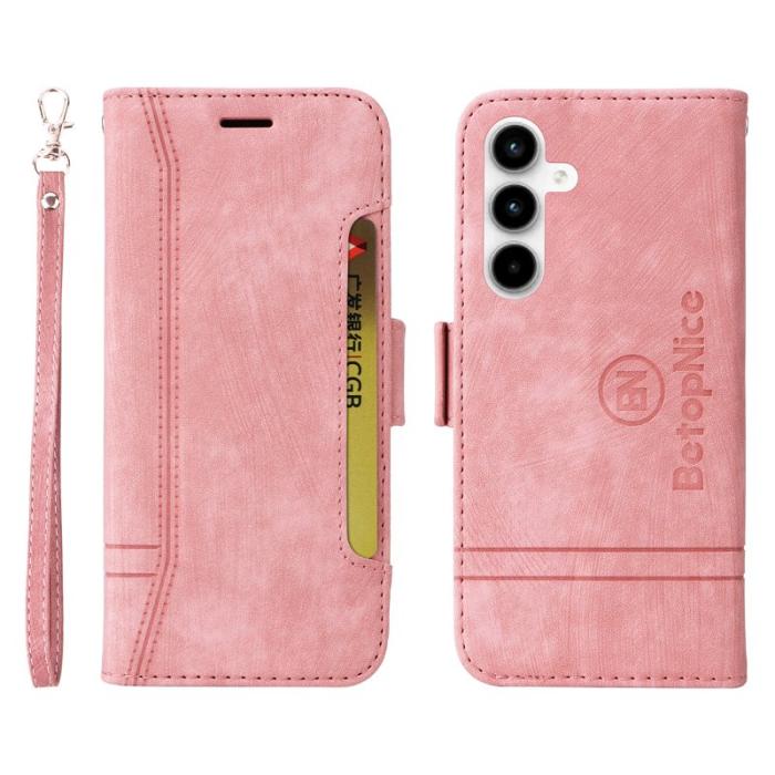 BETOPNICE - BETOPNICE 001 för Samsung Galaxy A35 5G Fodral Äkta läder - Rosa