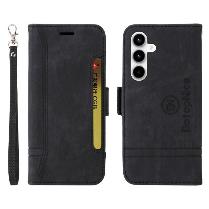 BETOPNICE - BETOPNICE 001 för Samsung Galaxy A35 5G Fodral Äkta läder - Svart