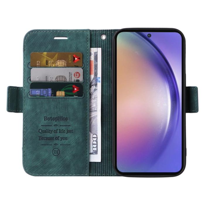 BETOPNICE - BETOPNICE 001 för Samsung Galaxy A55 5G Fodral Äkta läder - Grön