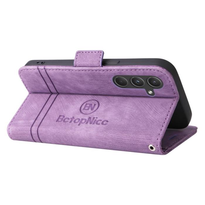 BETOPNICE - BETOPNICE 001 för Samsung Galaxy A55 5G Fodral Äkta läder - Lila
