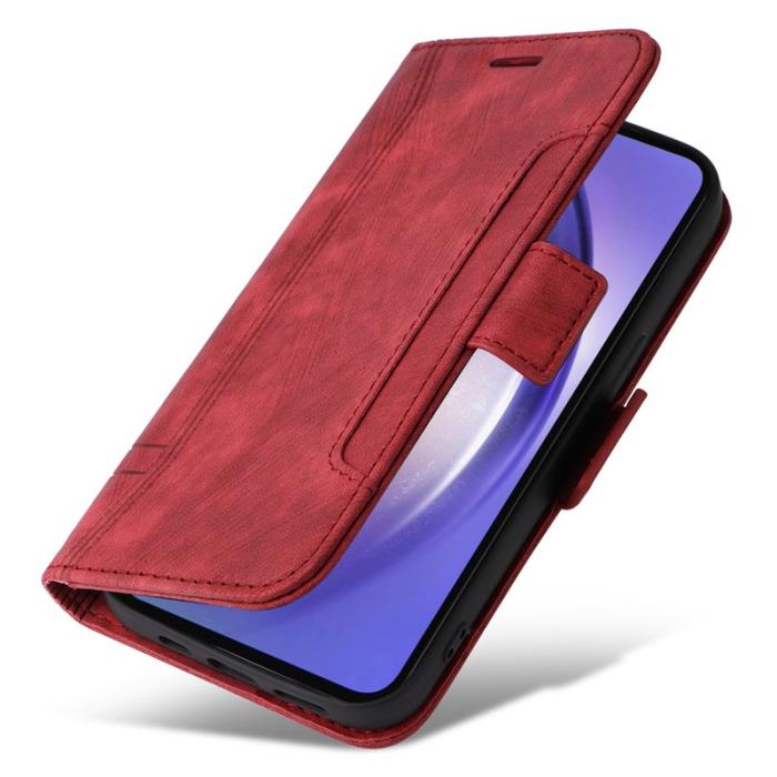 BETOPNICE - BETOPNICE 001 för Samsung Galaxy A55 5G Fodral Äkta läder - Röd