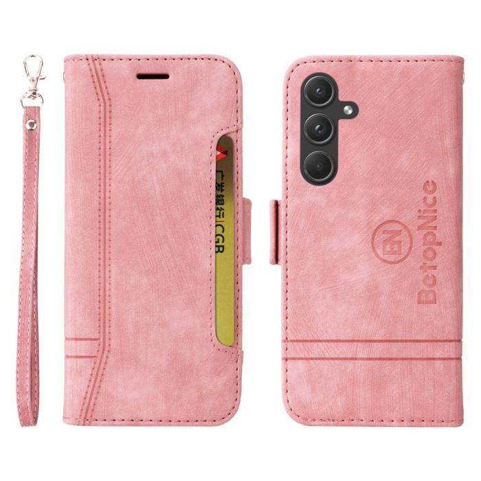 BETOPNICE - BETOPNICE 001 för Samsung Galaxy A55 5G Fodral Äkta läder - Rosa