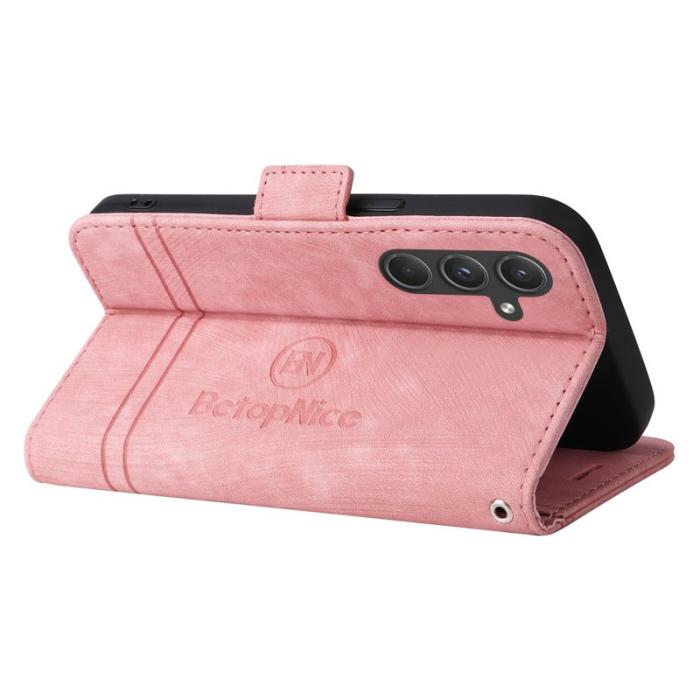 BETOPNICE - BETOPNICE 001 för Samsung Galaxy A55 5G Fodral Äkta läder - Rosa
