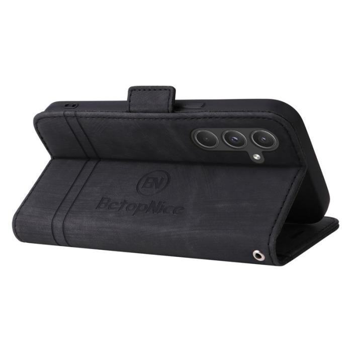 BETOPNICE - BETOPNICE 001 för Samsung Galaxy A55 5G Fodral Äkta läder - Svart