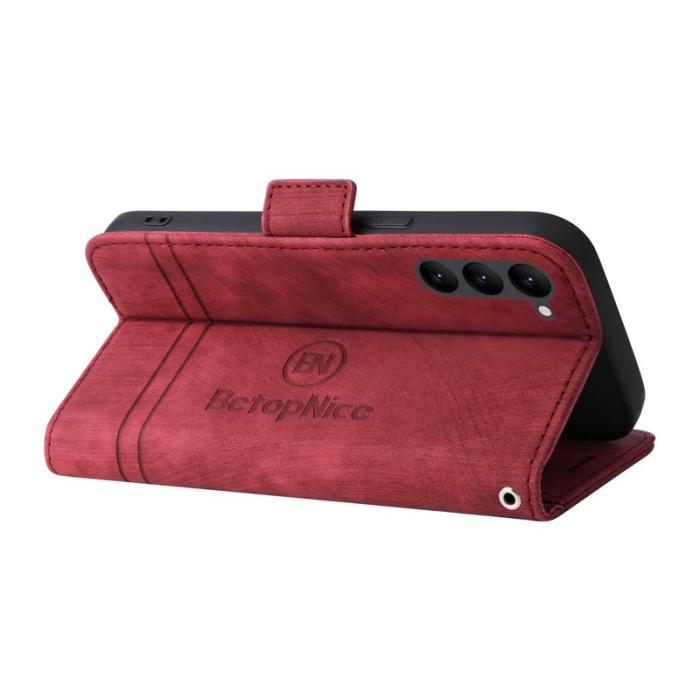 BETOPNICE - BETOPNICE 001 för Samsung Galaxy S23 Fodral i PU-läder - Röd