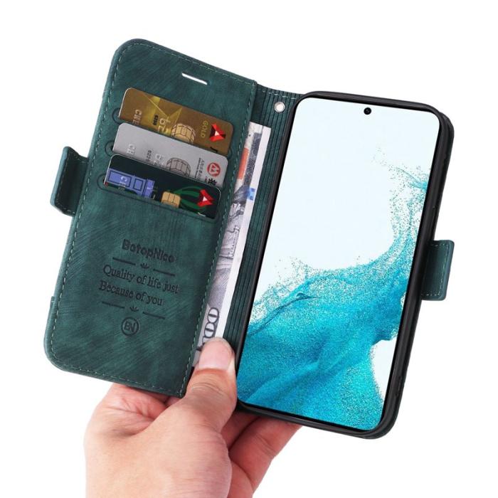BETOPNICE - BETOPNICE 001 för Samsung Galaxy S23+ Fodral PU Läder - Grön
