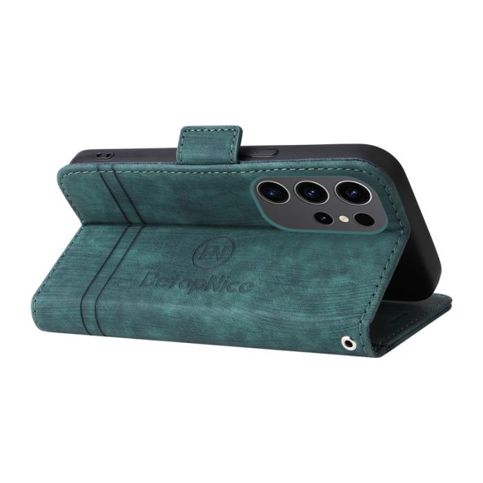 BETOPNICE - BETOPNICE 001 för Samsung Galaxy S24 Ultra Fodral PU Läder - Grön