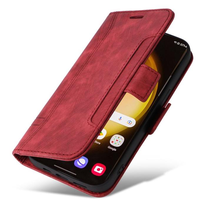 BETOPNICE - BETOPNICE 001 för Samsung Galaxy S24 Ultra Fodral PU Läder - Röd