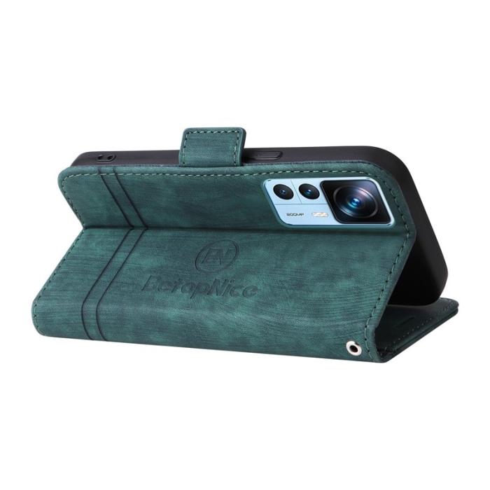 BETOPNICE - BETOPNICE 001 Fodral för Xiaomi 12T 5G - PU Läder - Grön