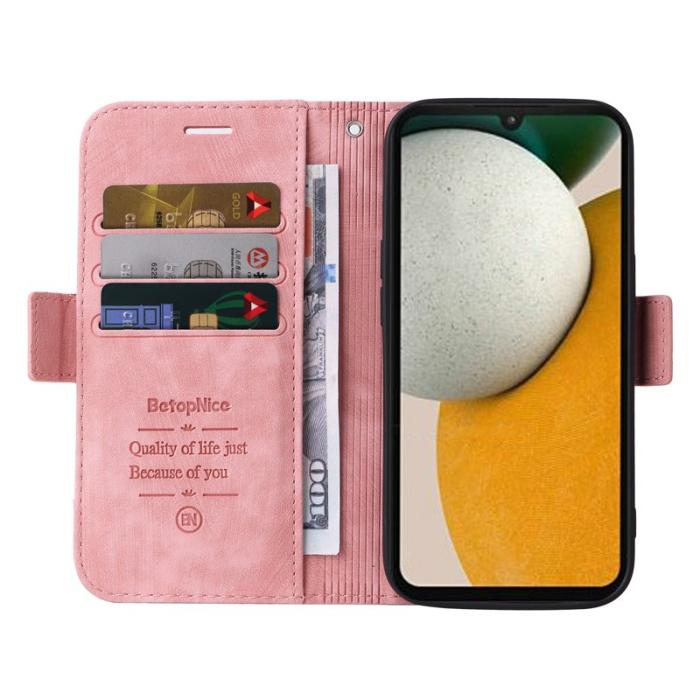 BETOPNICE - BETOPNICE 001 Fodral i PU-läder för Samsung Galaxy A15 5G - Rosa