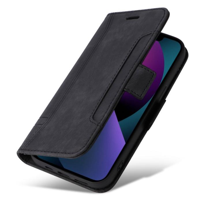 BETOPNICE - BETOPNICE 001 iPhone 15 Fodral i PU-läder - Svart