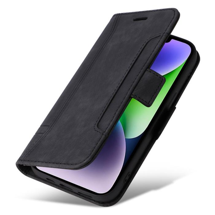 BETOPNICE - BETOPNICE 001 iPhone 15 Plus Fodral i PU-läder - Svart