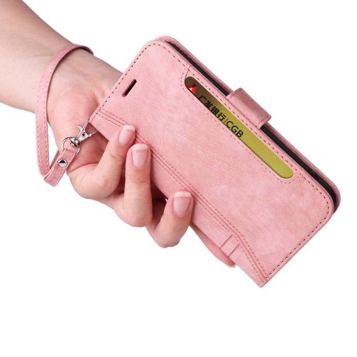 BETOPNICE - BETOPNICE 001 iPhone 15 Pro Fodral Multifunktionellt PU Läder - Pink