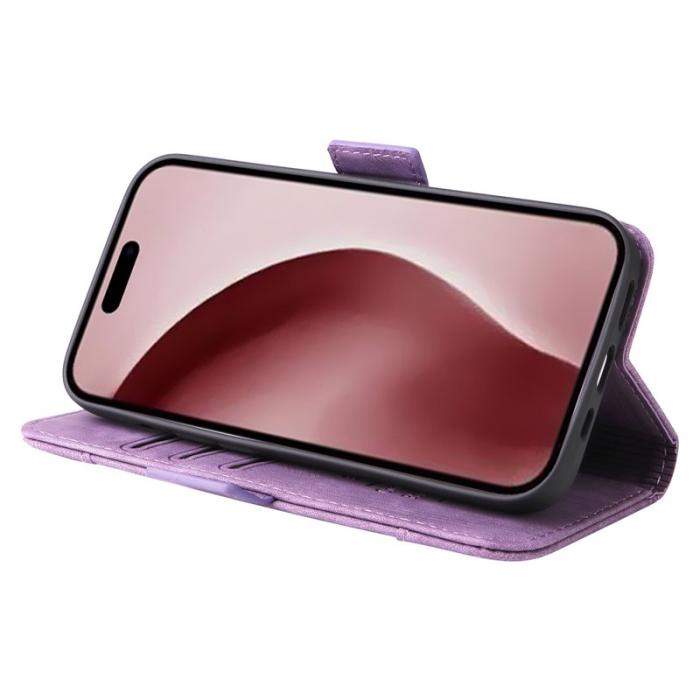 BETOPNICE - BETOPNICE 001 iPhone 16 Pro Fodral Äkta läder - Lila