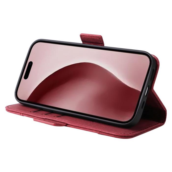 BETOPNICE - BETOPNICE 001 iPhone 16 Pro Fodral Äkta läder - Röd