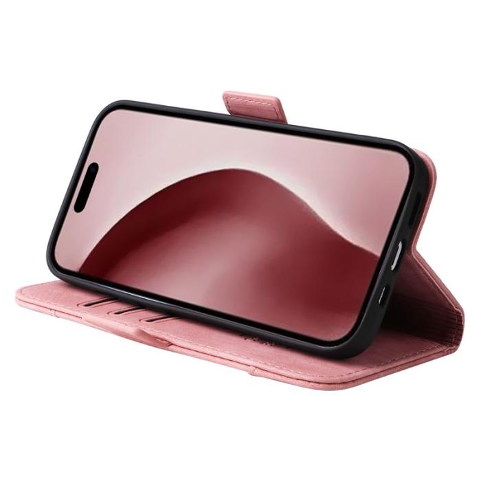BETOPNICE - BETOPNICE 001 iPhone 16 Pro Fodral Äkta läder - Rosa