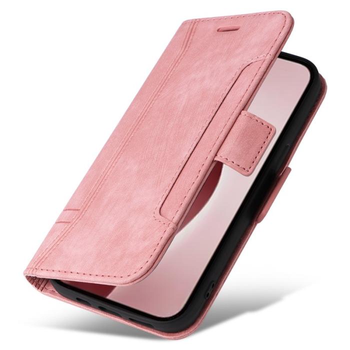 BETOPNICE - BETOPNICE 001 iPhone 16 Pro Fodral Äkta läder - Rosa