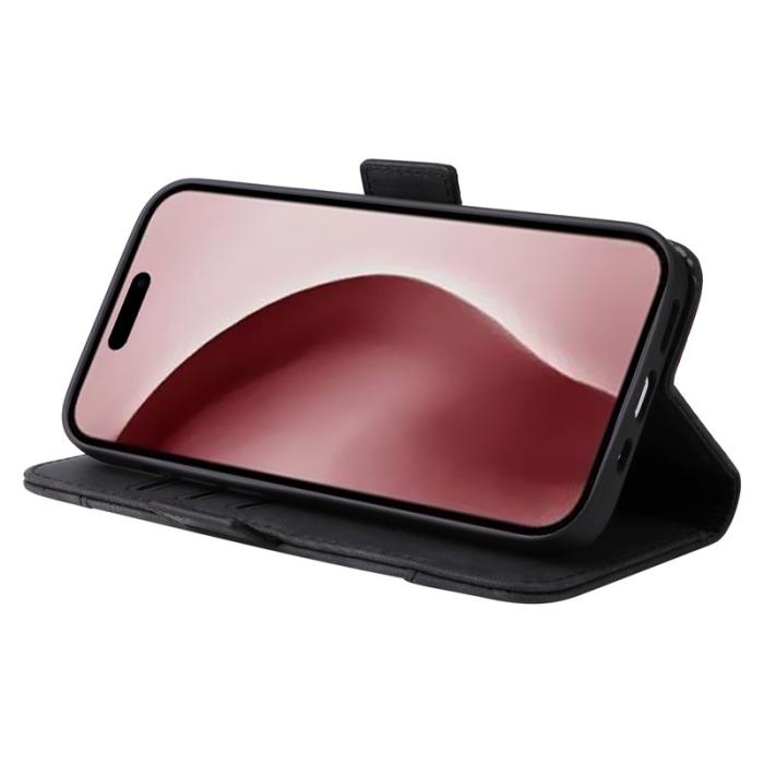 BETOPNICE - BETOPNICE 001 iPhone 16 Pro Fodral Äkta läder - Svart