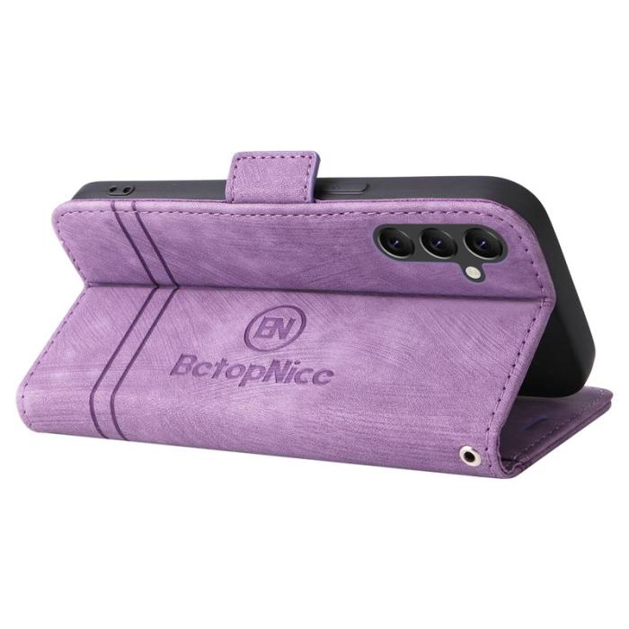 BETOPNICE - BETOPNICE 001 Samsung Galaxy A14 5G Fodral PU Läder - Lila
