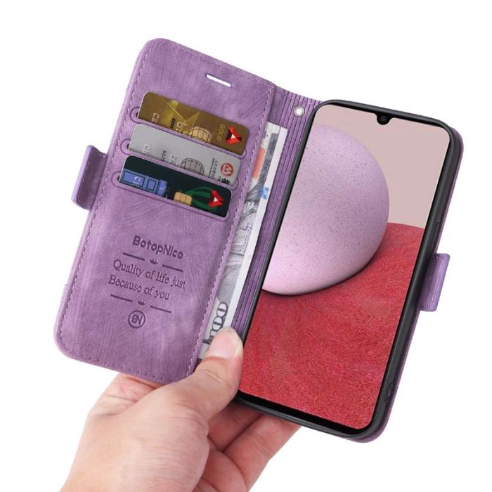 BETOPNICE - BETOPNICE 001 Samsung Galaxy A14 5G Fodral PU Läder - Lila