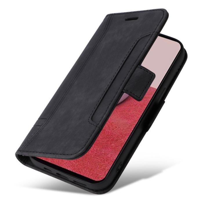 BETOPNICE - BETOPNICE 001 Samsung Galaxy A14 Fodral PU Läder - Svart