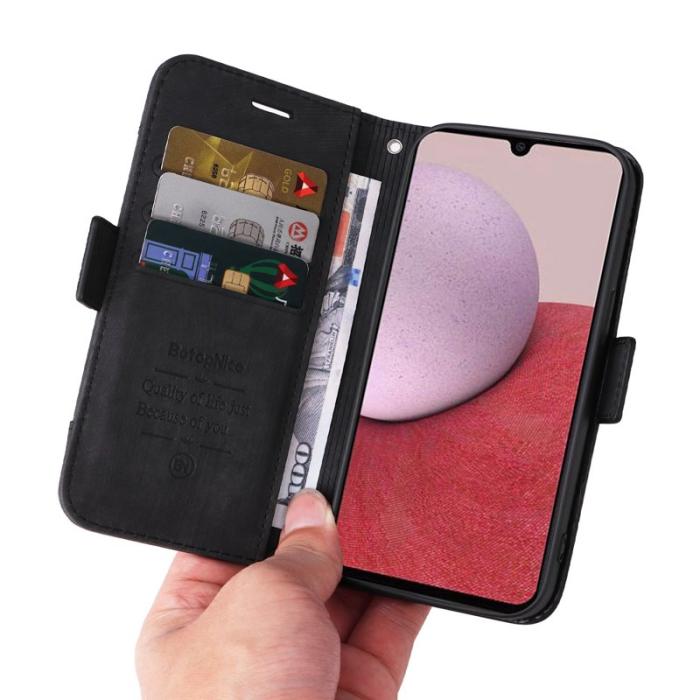 BETOPNICE - BETOPNICE 001 Samsung Galaxy A14 Fodral PU Läder - Svart
