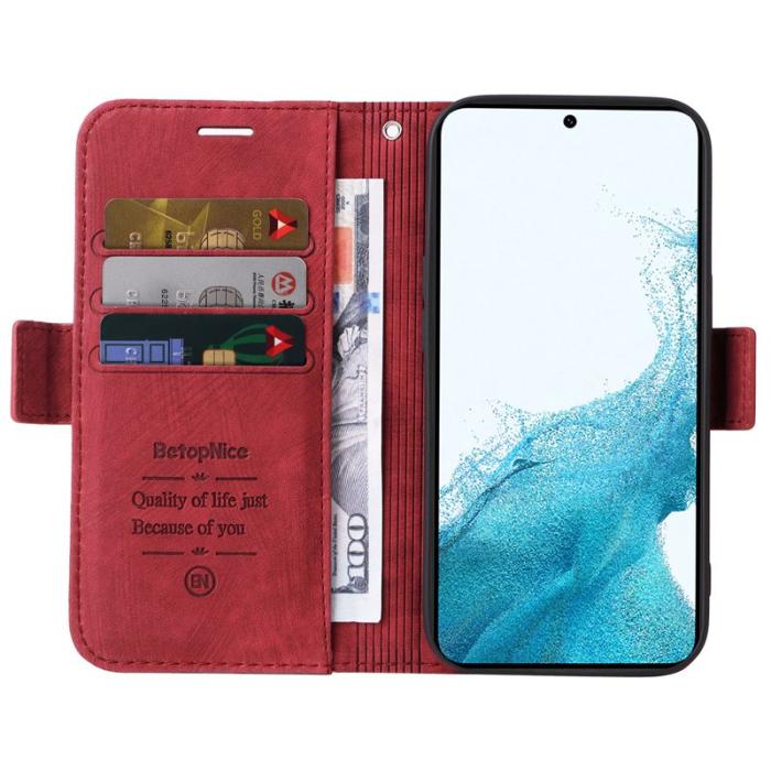 BETOPNICE - BETOPNICE 001 Samsung Galaxy A34 5G Fodral PU Läder - Röd