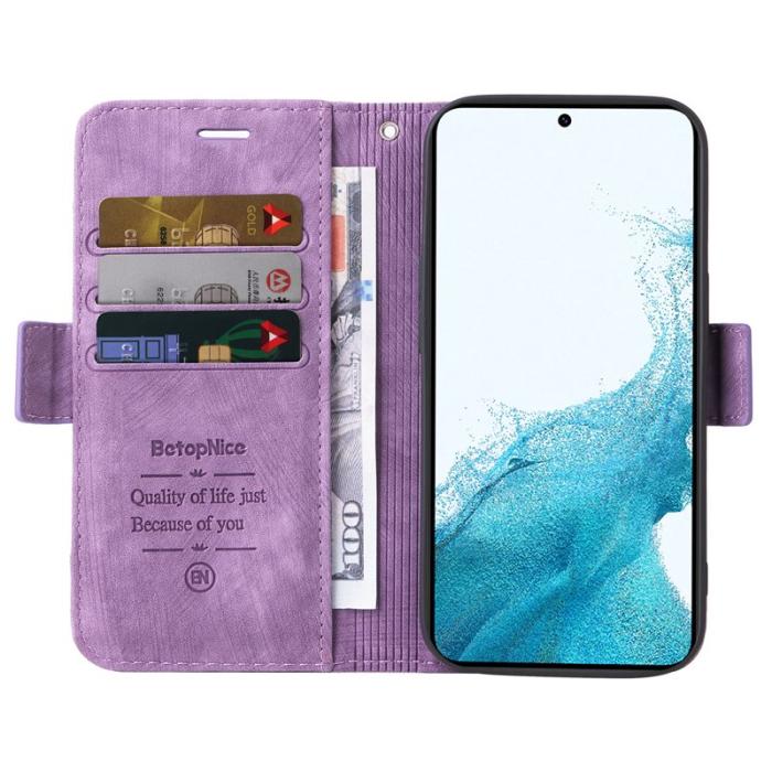 BETOPNICE - BETOPNICE 001 Samsung Galaxy A54 5G Fodral PU Läder - Lila