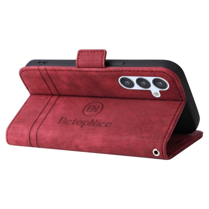 BETOPNICE - BETOPNICE 001 Samsung Galaxy A54 5G Fodral PU Läder - Röd