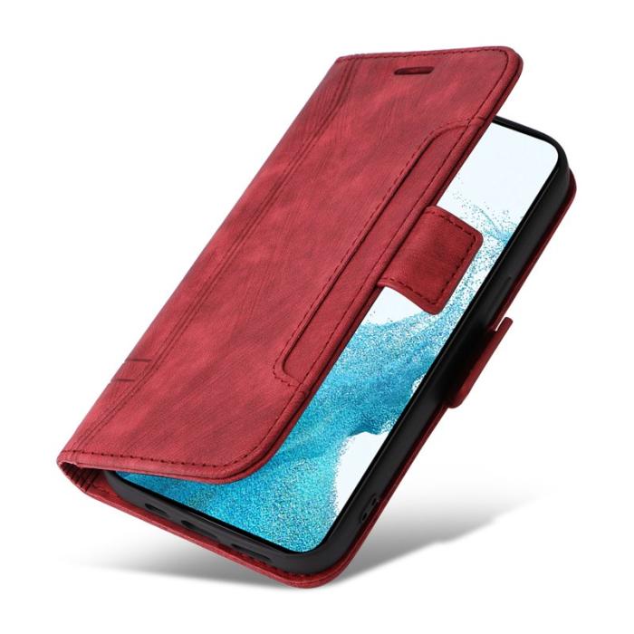 BETOPNICE - BETOPNICE 001 Samsung Galaxy A54 5G Fodral PU Läder - Röd