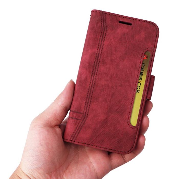 BETOPNICE - BETOPNICE 001 Samsung Galaxy A54 5G Fodral PU Läder - Röd