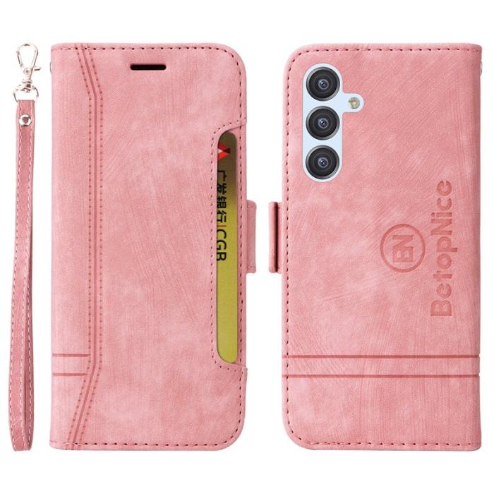 BETOPNICE - BETOPNICE 001 Samsung Galaxy A54 5G Fodral PU Läder - Rosa