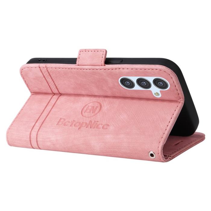 BETOPNICE - BETOPNICE 001 Samsung Galaxy A54 5G Fodral PU Läder - Rosa