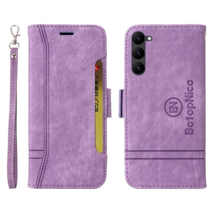 BETOPNICE - BETOPNICE 001 Samsung Galaxy S23 Fodral PU Läder - Lila