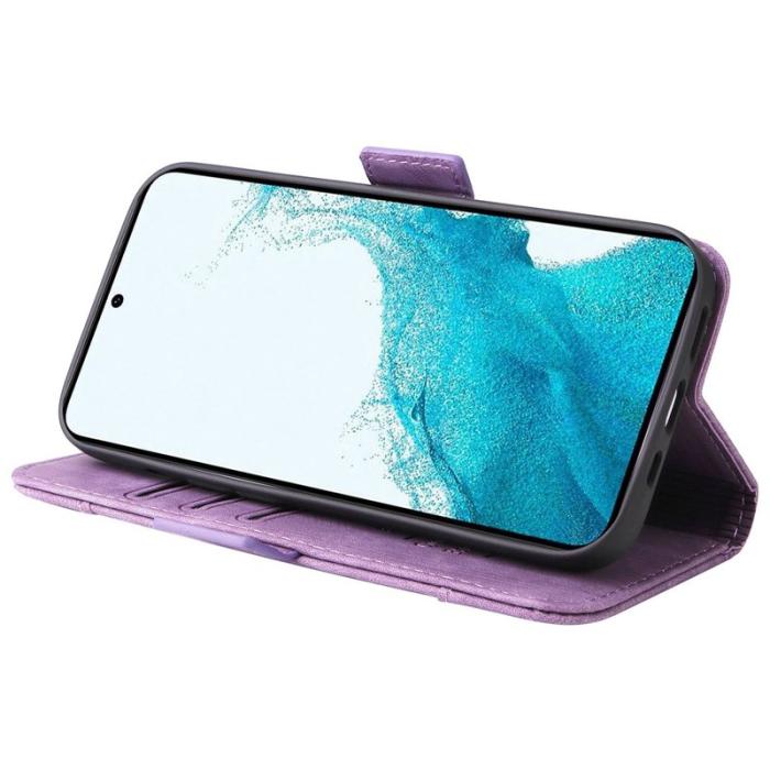 BETOPNICE - BETOPNICE 001 Samsung Galaxy S23 Fodral PU Läder - Lila